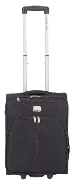 Go Explore Small 2 Wheel Soft All Airline Cabin Bag - Black.